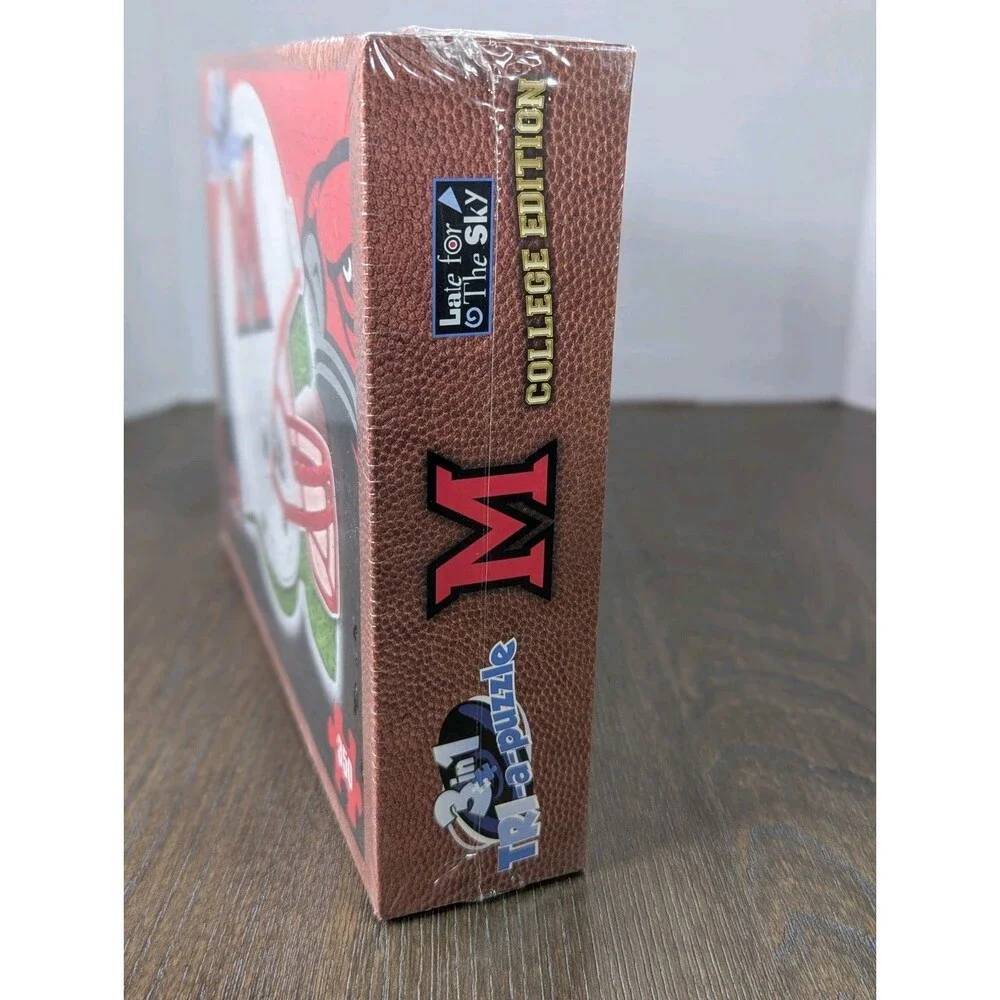 NEW 3 in 1 Tri-a-PUZZLE Miami Ohio University Redhawks College Edition Licensed